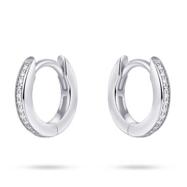 Boucles d'oreilles créoles argent et oxydes Auro - KCD2/12