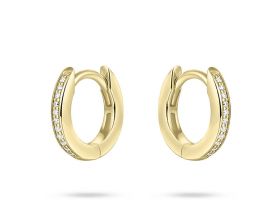 Boucles d'oreilles créoles argent doré Auro - KCD2/12Y