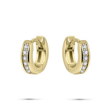 Créoles argent 925 doré serti d'oxydes