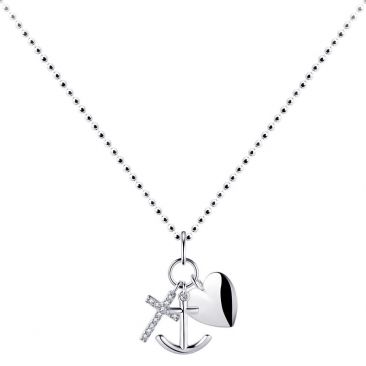 Collier argent Amour, foi, espérance Auro - N1063