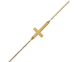18K BRAC MOTIF CROIX TOUT OR RI A 14CM