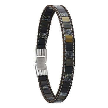 Bracelet acier & perles Jourdan - JH250018B