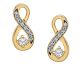 Boucles d'oreilles boutons infini or oxydes Stepec - eOXBIJ