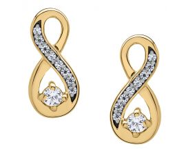 Boucles d'oreilles boutons infini or oxydes Stepec - eOXBIJ