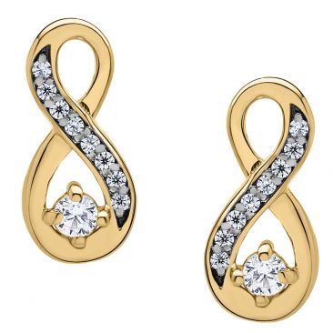 Boucles d'oreilles boutons infini or oxydes Stepec - eOXBIJ