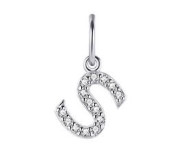 Pendentif S argent oxydes Stepec - P1080/S