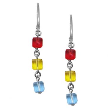 Boucles d'oreilles dormeuses argent Indicolite - DOCUBEMULTI
