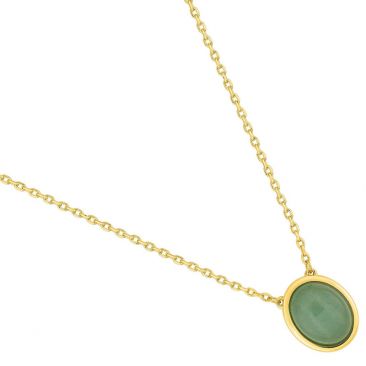 Collier plaqué or aventurine - 132570