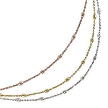 Collier argent Valenzi Bijoux - FA4496-C RH+RO+YEL