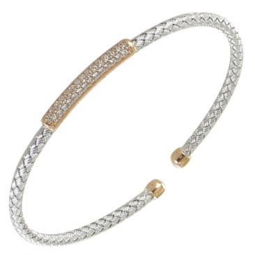 Bracelet jonc argent et oxydes Valenzi - TR3939WP