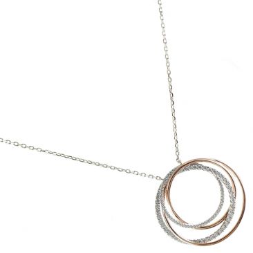 Collier argent et oxydes LINEARGENT - 19397-PE