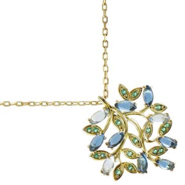 Collier argent doré et oxydes LINEARGENT - 18428-PE
