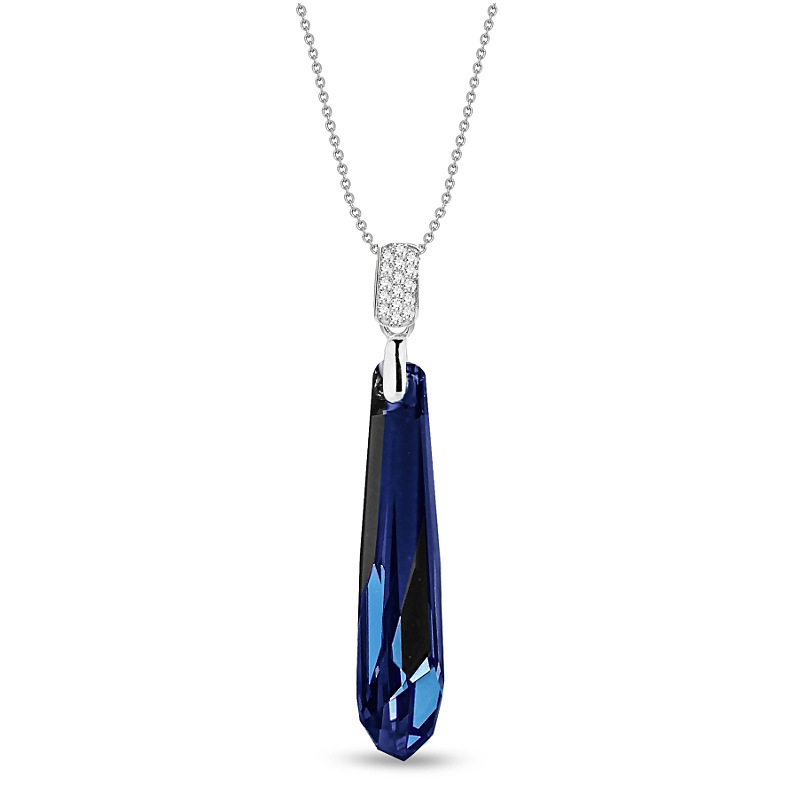 Collier En Argent Avec Cristal - Marque True Spirit, Neuf Avec étiquettes, Couleur Argenté