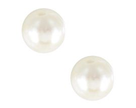 Boucles d'oreilles boutons argent perles Stepec - BAE70