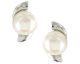 Boucles d'oreilles boutons argent perles Stepec - BAE106