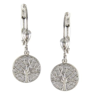 Boucles d'oreilles dormeuses argent oxydes Stepec - C41937/BO AG
