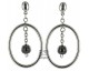 Boucles d'oreilles pendants céramique & acier Didier Defond - 843-008.N