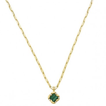 Collier argent doré malachite et oxydes Charles Garnier - AGF170230N
