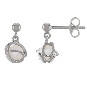 Boucles d'oreilles pendants argent perles Jourdan - AJF170261E