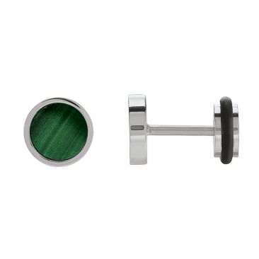 Boucles d'oreilles boutons acier Jourdan - JH250070E