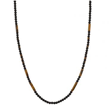 Collier acier, oeil de tigre Jourdan - JH250095N