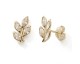 Boucles d'oreilles boutons feuilles or oxydes Stepec - BBOEU