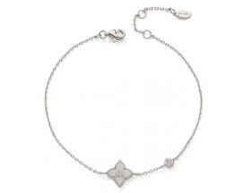 Bracelet fleur argent et oxydes - cIEBT
