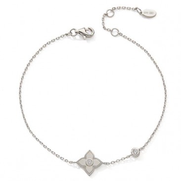 Bracelet fleur argent et oxydes - cIEBT