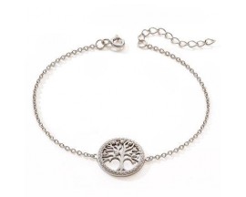 Bracelet arbre de vie argent et oxydes - cJPEE