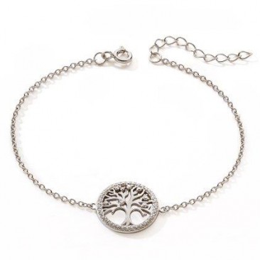Bracelet arbre de vie argent et oxydes - cJPEE