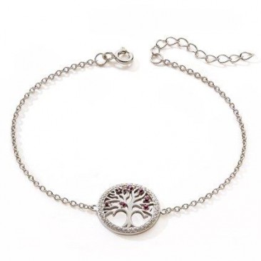 Bracelet arbre de vie argent et oxydes - cJBPB