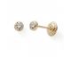 Boucles d'oreilles boutons or oxydes sertis clos Stepec - nBBITOv