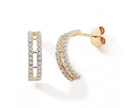 Boucles d'oreilles demi-créoles or et oxydes Stepec - nBIPPI