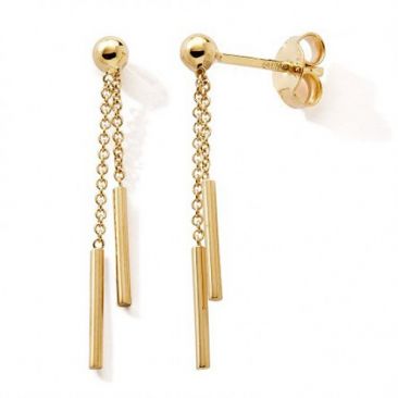 Boucles d'oreilles pendants or - BIPII