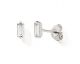 Boucles d'oreilles boutons argent et oxydes - cJIPP