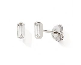Boucles d'oreilles boutons argent et oxydes - cJIPP