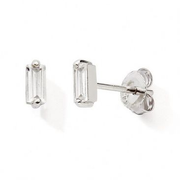 Boucles d'oreilles boutons argent et oxydes - cJIPP