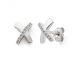 Boucles d'oreilles boutons argent et oxydes - cJIPT