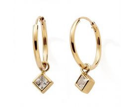 Boucles d'oreilles créoles or et oxydes Stepec - nBIPPX