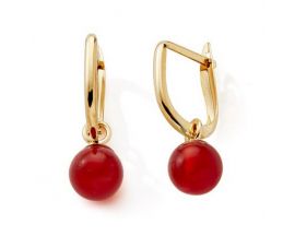 Boucles d'oreilles brisures or et agate Stepec - nBIPBS