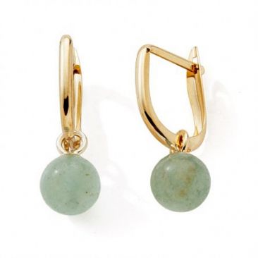 Boucles d'oreilles brisures or et agate Stepec - nBIPBT