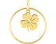 Pendentif plaqué or trèfle - 136422