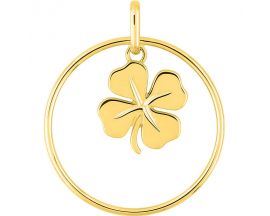 Pendentif plaqué or trèfle - 136422