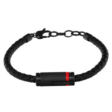 Bracelet cuir et acier PADDOCK Pierre Lannier - BJ40A1551