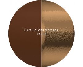Cuirs boucles d'oreilles 16 mm Les Georgettes - Terre cuite/Bronze
