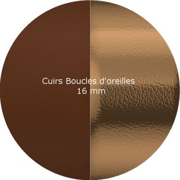 Cuirs boucles d'oreilles 16 mm Les Georgettes - Terre cuite/Bronze