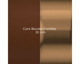 Cuirs boucles d'oreilles 30 mm Les Georgettes - Terre cuite/Bronze