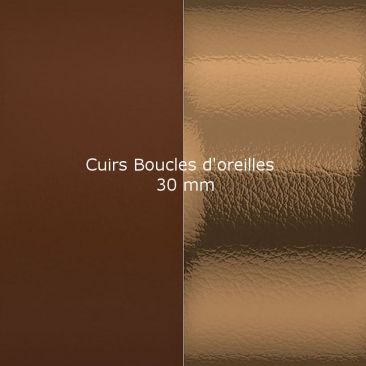 Cuirs boucles d'oreilles 30 mm Les Georgettes - Terre cuite/Bronze