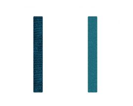 Simili cuir bague 8 mm Les Georgettes - Ecailles Bleutées/Bleu Georgettes