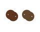 Cuirs boucles d'oreilles 25 mm Les Georgettes - Terre cuite/Bronze